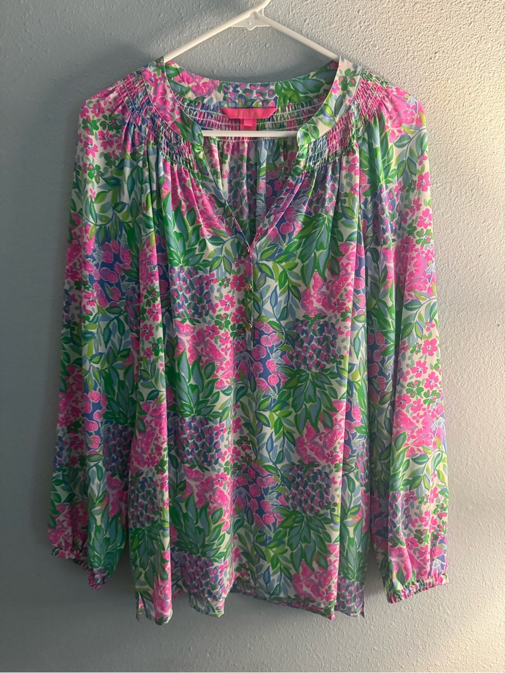 Lilly Pulitzer Elsa L Silk - Pink & Green